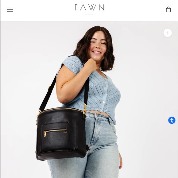 Fawn Designs Mini in Black w/ matching crossbody. - Picture 14 of 15